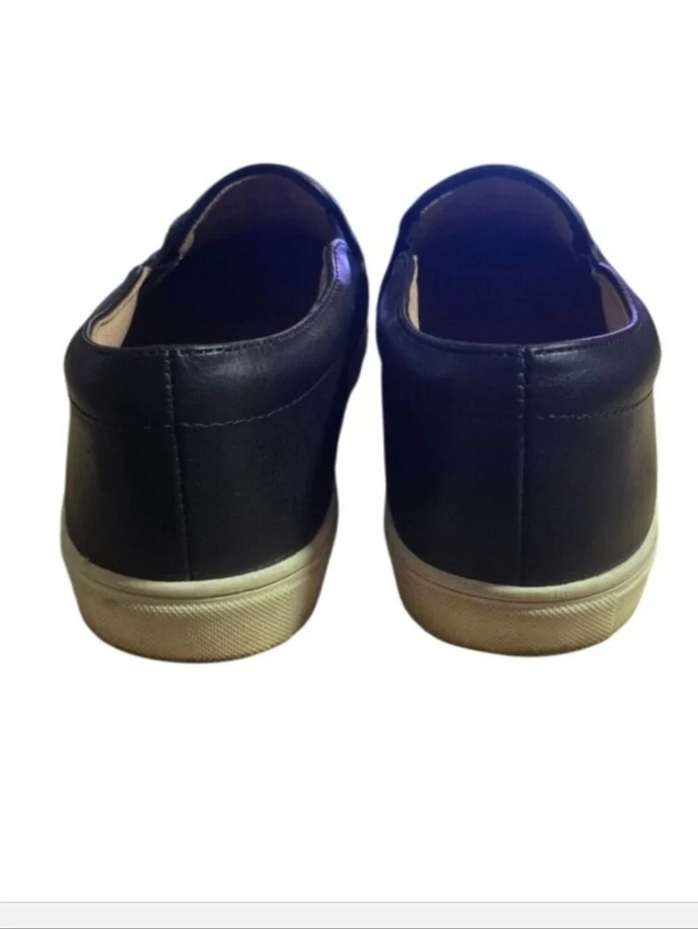 a new day Black Quilted Slip-On Sneakers with White Sole